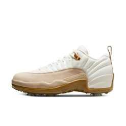 Nike Air Jordan XII G Spiked Golf Shoe - White/Beige