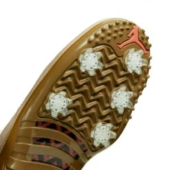 Nike Air Jordan XII G Spiked Golf Shoe - White/Beige -Best Golf Beige 5