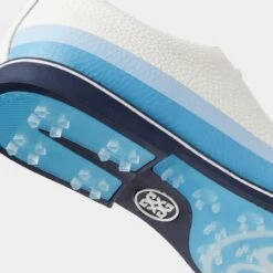 G/FORE Women's Tuxedo Gallivanter Spikeless Golf Shoe - White/Blue -Best Golf Blue 37