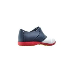 Women's Oxford Saddle Spikeless Shoe - Red/White/Blue -Best Golf Blue 41