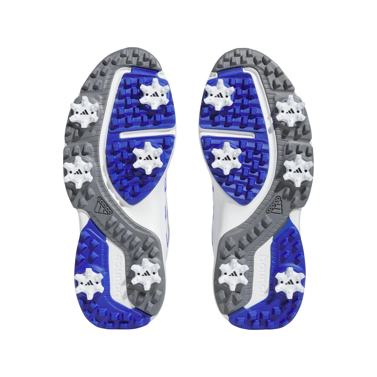 ADIDAS Junior ZG23 Spiked Golf Shoe - White/Blue 2 ADIDAS Junior ZG23 Spiked Golf Shoe - White/Blue - Image 2