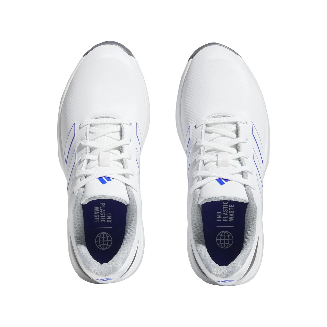 ADIDAS Junior ZG23 Spiked Golf Shoe - White/Blue 3 ADIDAS Junior ZG23 Spiked Golf Shoe - White/Blue - Image 3