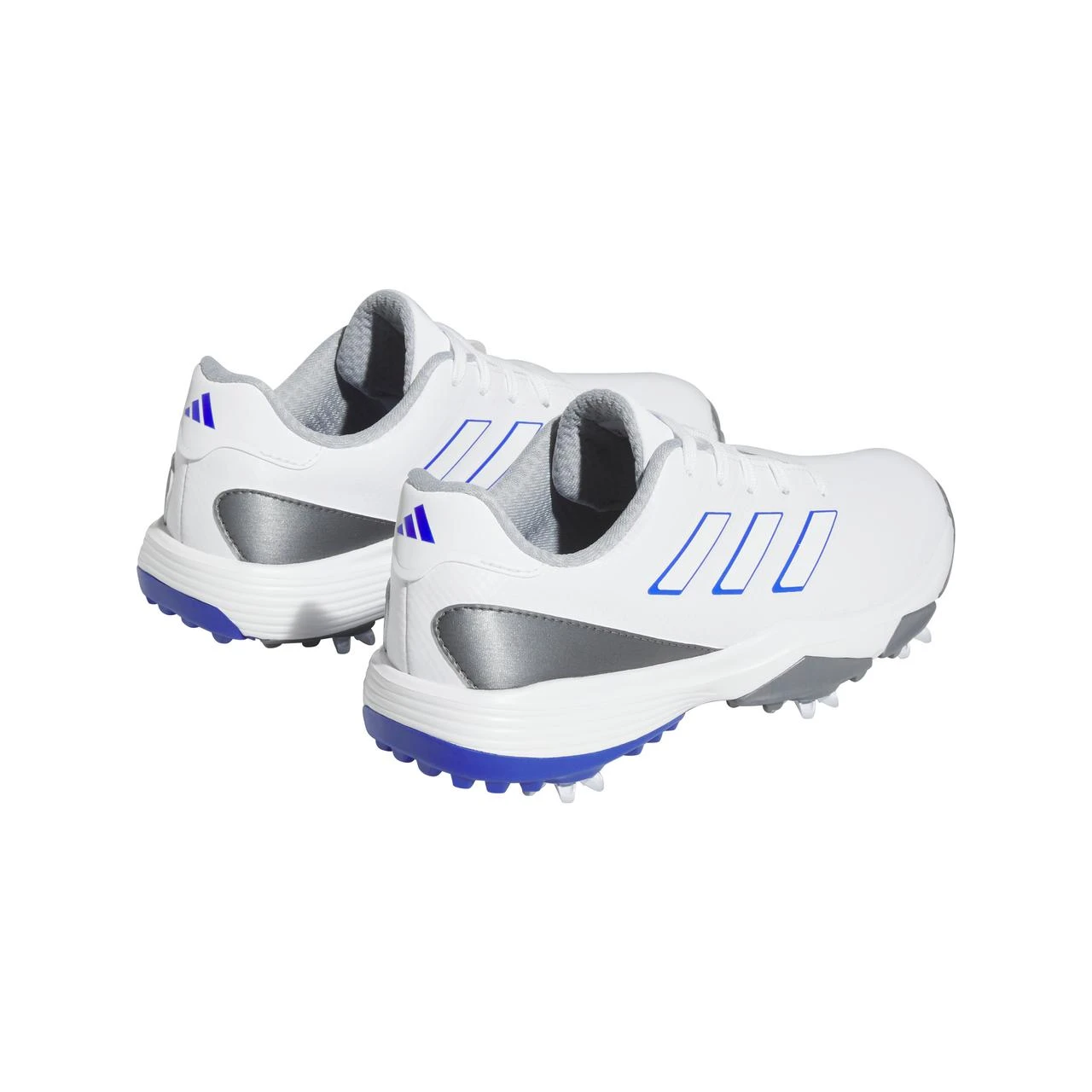 ADIDAS Junior ZG23 Spiked Golf Shoe - White/Blue 4 ADIDAS Junior ZG23 Spiked Golf Shoe - White/Blue - Image 4