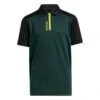 ADIDAS Boy's Zip Short Sleeve Polo