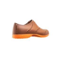 Men's Oxford Bright Spikeless Shoe - Brown/Bright Orange -Best Golf Bright Orange 2