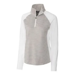 Cutter & Buck Women's Forge Tonal Stripe Half Zip