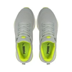 Puma Junior Fusion EVO Spikeless Golf Shoe - Grey/Green -Best Golf Green 14