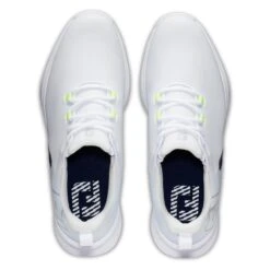 FootJoy Men's Fuel Sport Spikeless Golf Shoe - White/Green -Best Golf Green 2
