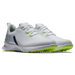 FootJoy Men's Fuel Sport Spikeless Golf Shoe - White/Green -Best Golf Green 4