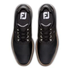 FootJoy Women's Traditions Spiked Shoe - Black/Grey -Best Golf Grey 38