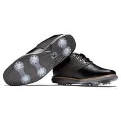 FootJoy Women's Traditions Spiked Shoe - Black/Grey -Best Golf Grey 42