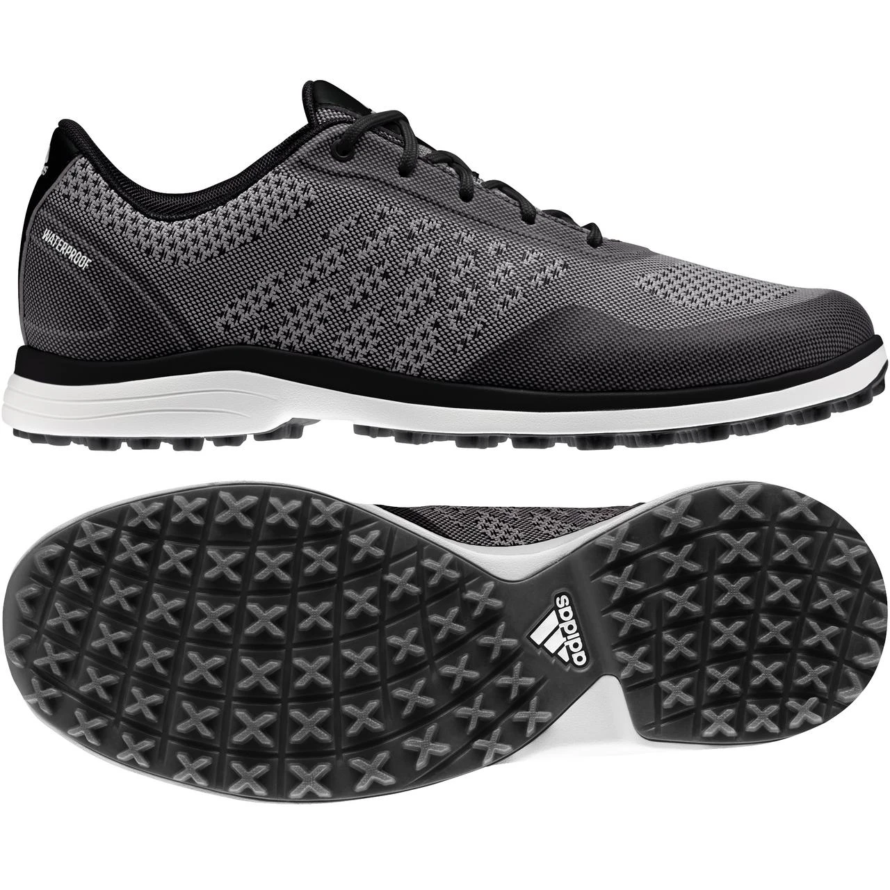 ADIDAS Women's ALPHAFLEX Sport Spikeless Golf Shoe - Black/Grey 3 ADIDAS Women's ALPHAFLEX Sport Spikeless Golf Shoe - Black/Grey - Image 3