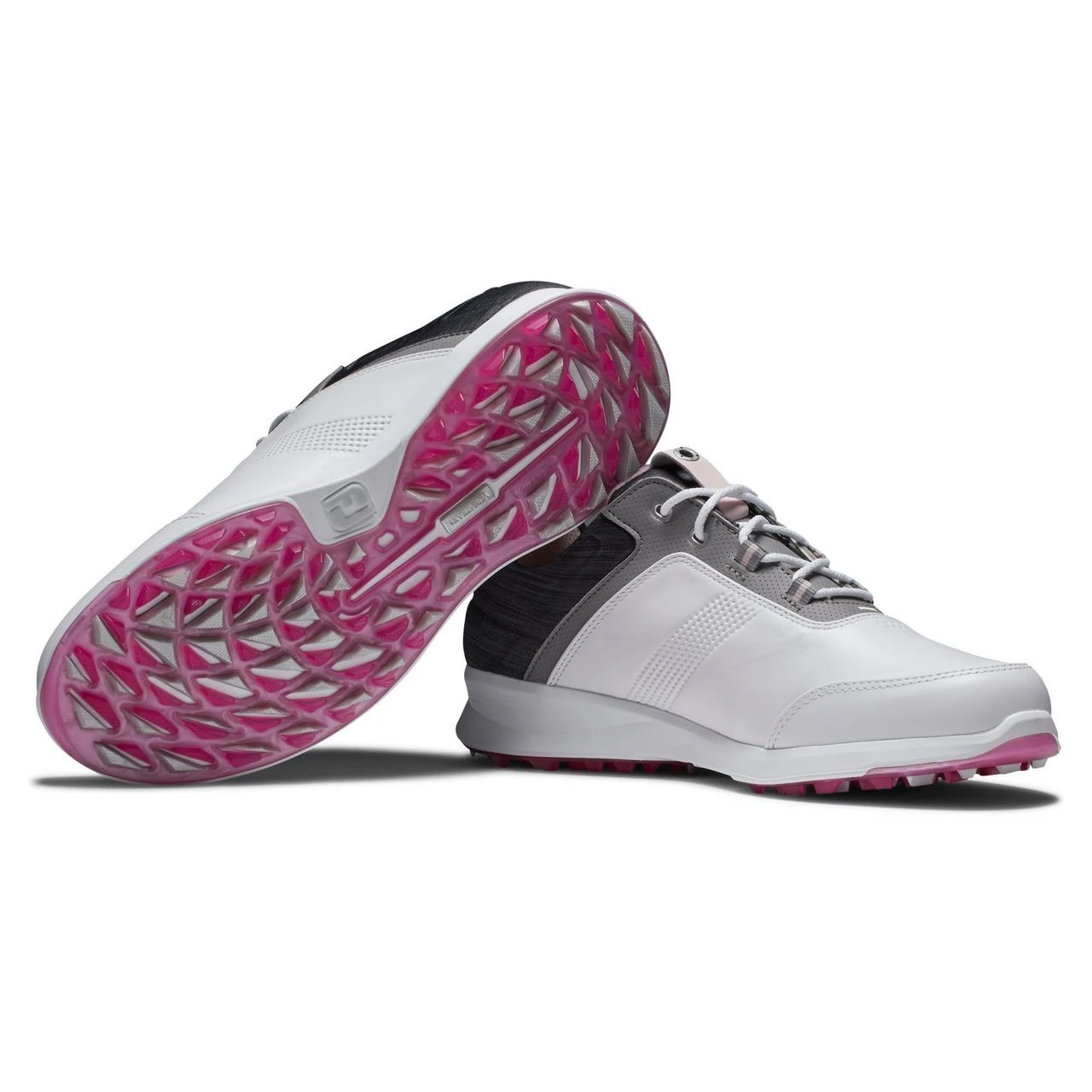 FootJoy Women's Stratos Spikeless Golf Shoe - White/Grey 2 FootJoy Women's Stratos Spikeless Golf Shoe - White/Grey - Image 2
