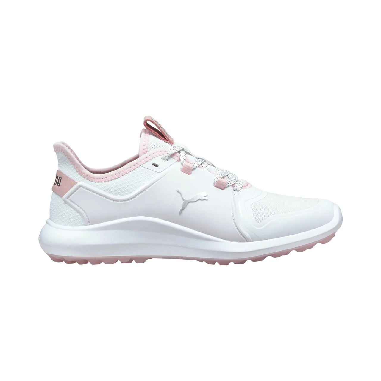 Puma Women's Ignite Fasten 8 Spikeless Golf Shoe - White/Light Pink 1 Puma Women's Ignite Fasten 8 Spikeless Golf Shoe - White/Light Pink