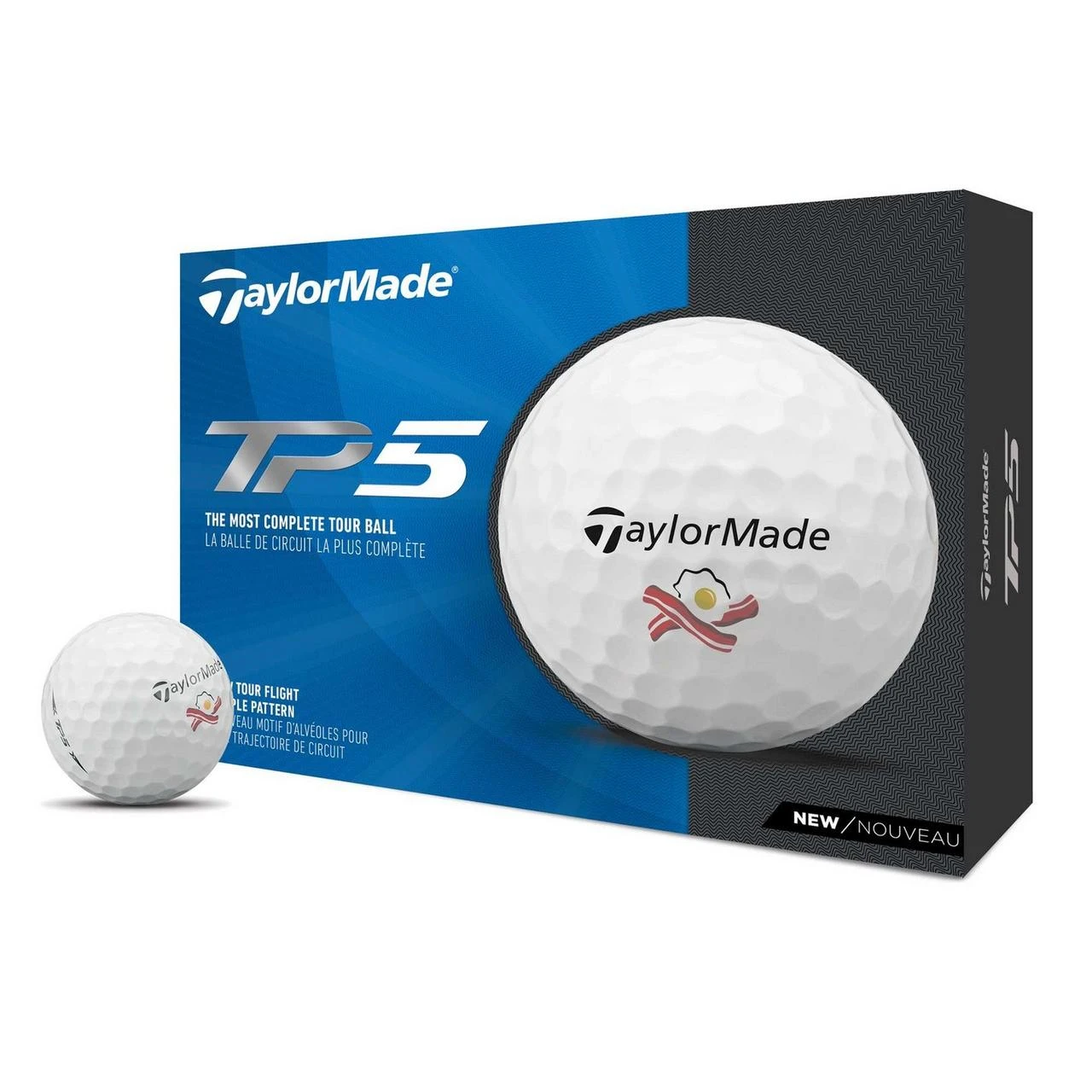 TaylorMade Limited Edition - TP5 Golf Balls - Bacon & Eggs 1 TaylorMade Limited Edition - TP5 Golf Balls - Bacon & Eggs