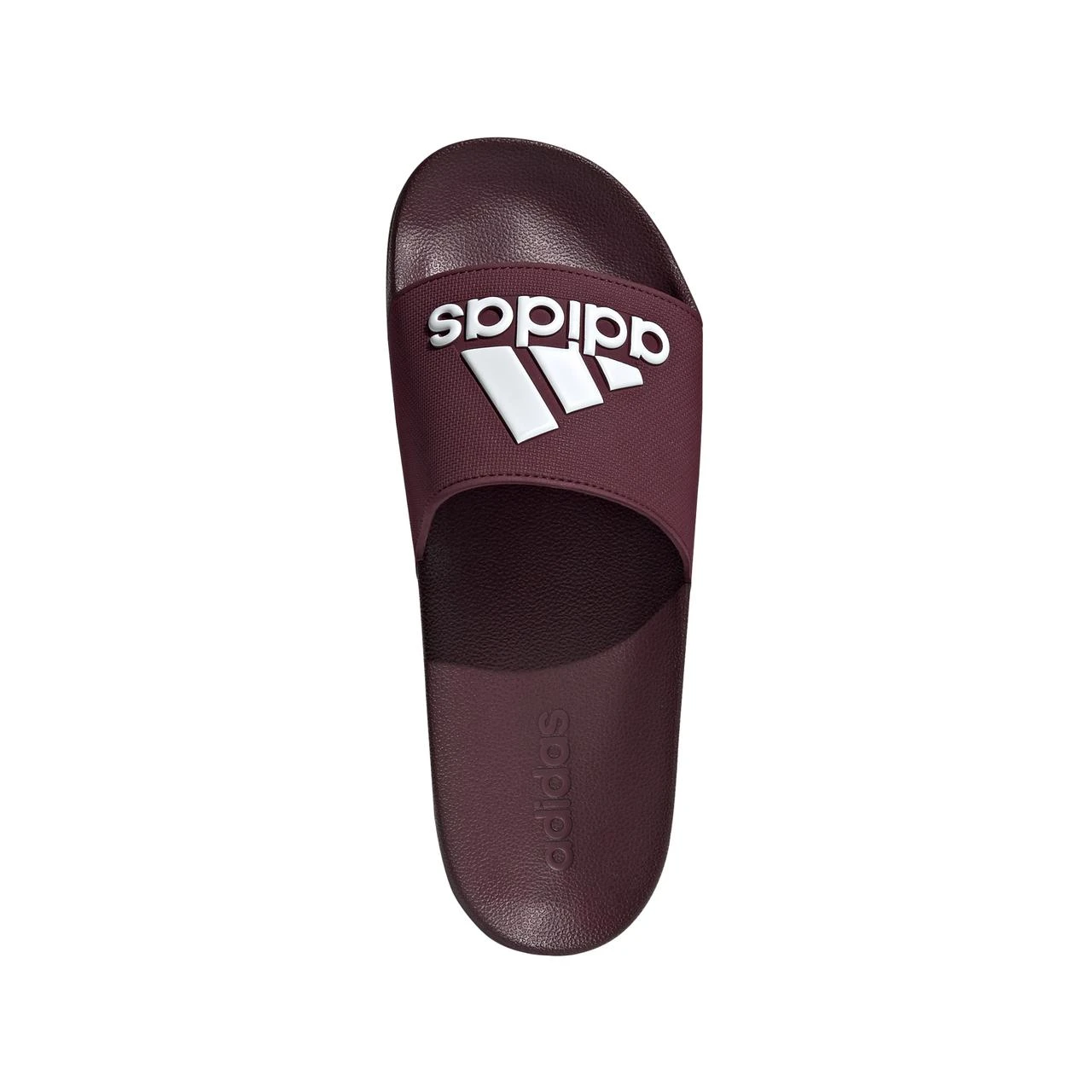 ADIDAS Men's Adilette Slides - Dark Red 3 ADIDAS Men's Adilette Slides - Dark Red - Image 3
