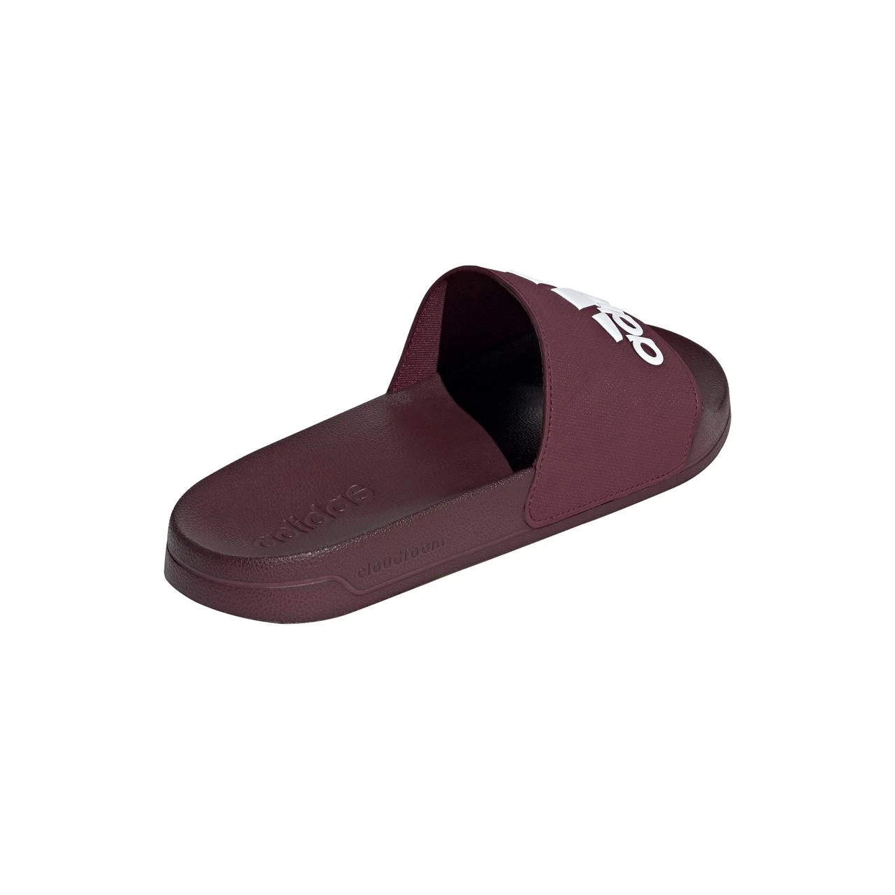 ADIDAS Men's Adilette Slides - Dark Red 5 ADIDAS Men's Adilette Slides - Dark Red - Image 5