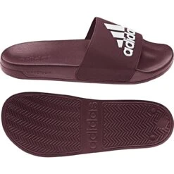 ADIDAS Men's Adilette Slides - Dark Red 16 ADIDAS Men's Adilette Slides - Dark Red -Best Golf Mens Adilette Slides Dark Red 6