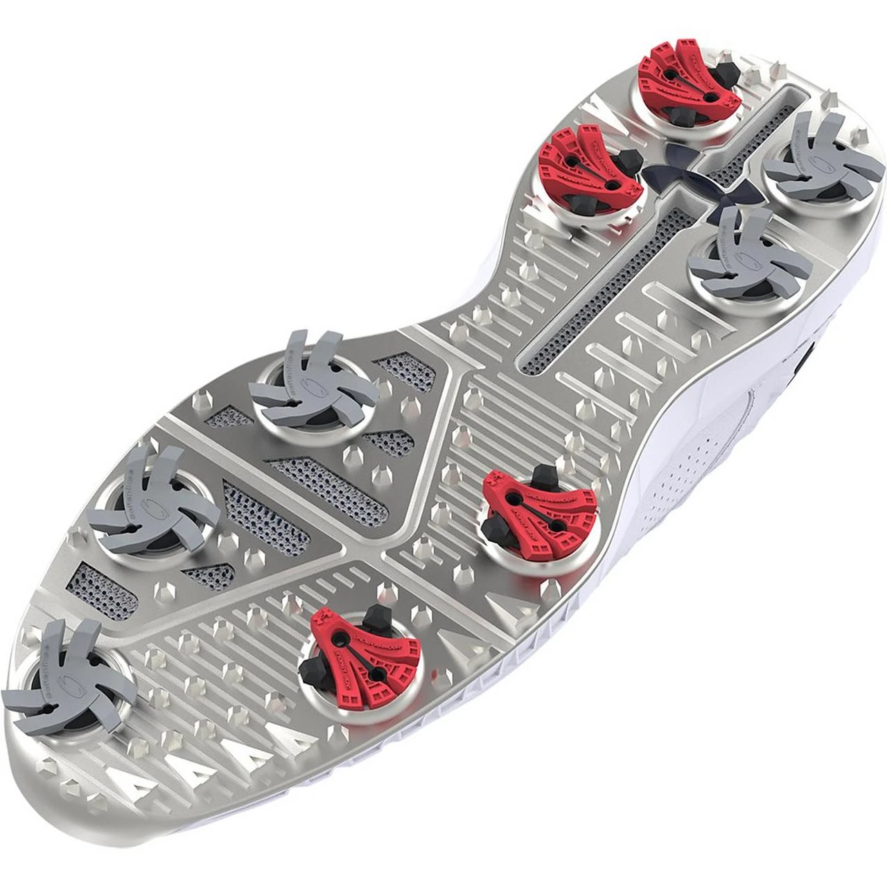 Under Armour Men's HOVR Drive 2 Spiked Golf Shoe - White 2 Under Armour Men's HOVR Drive 2 Spiked Golf Shoe - White - Image 2