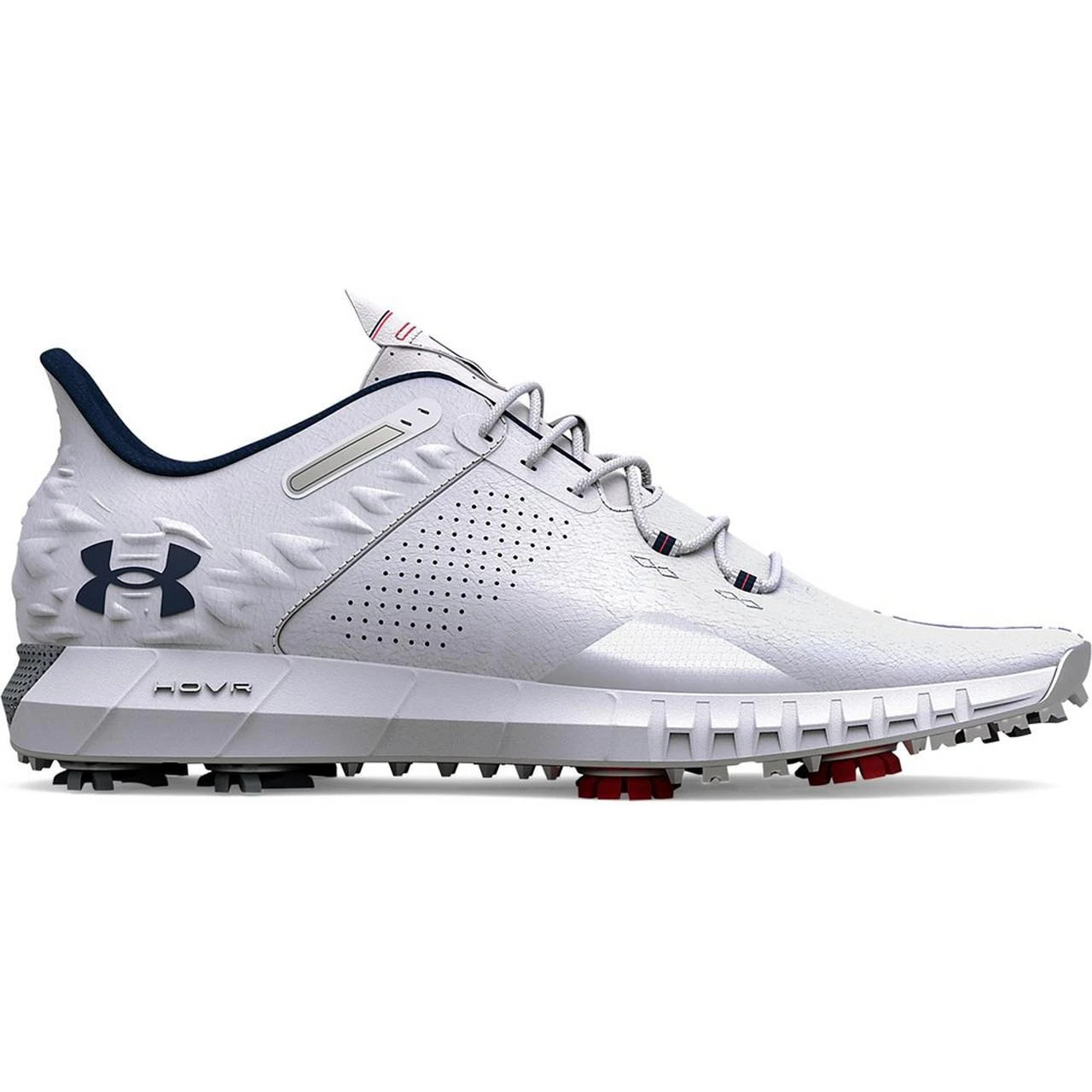 Under Armour Men's HOVR Drive 2 Spiked Golf Shoe - White 1 Under Armour Men's HOVR Drive 2 Spiked Golf Shoe - White