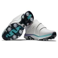 FootJoy Women's Hyperflex BOA Spiked Golf Shoe - White/Multi -Best Golf Multi 20