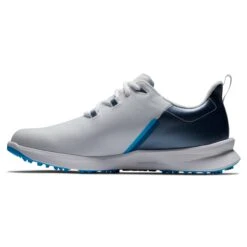 FootJoy Men's Fuel Sport Spikeless Golf Shoe - White/Navy -Best Golf Navy 14