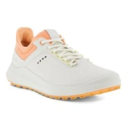 ECCO Women's Core Hybrid Spikeless Golf Shoe - White/Orange -Best Golf Orange 2
