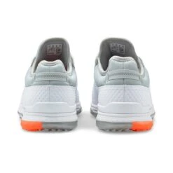 Puma Men's PROADAPT Alphacat Spikeless Golf Shoe- White/Orange -Best Golf Orange 8