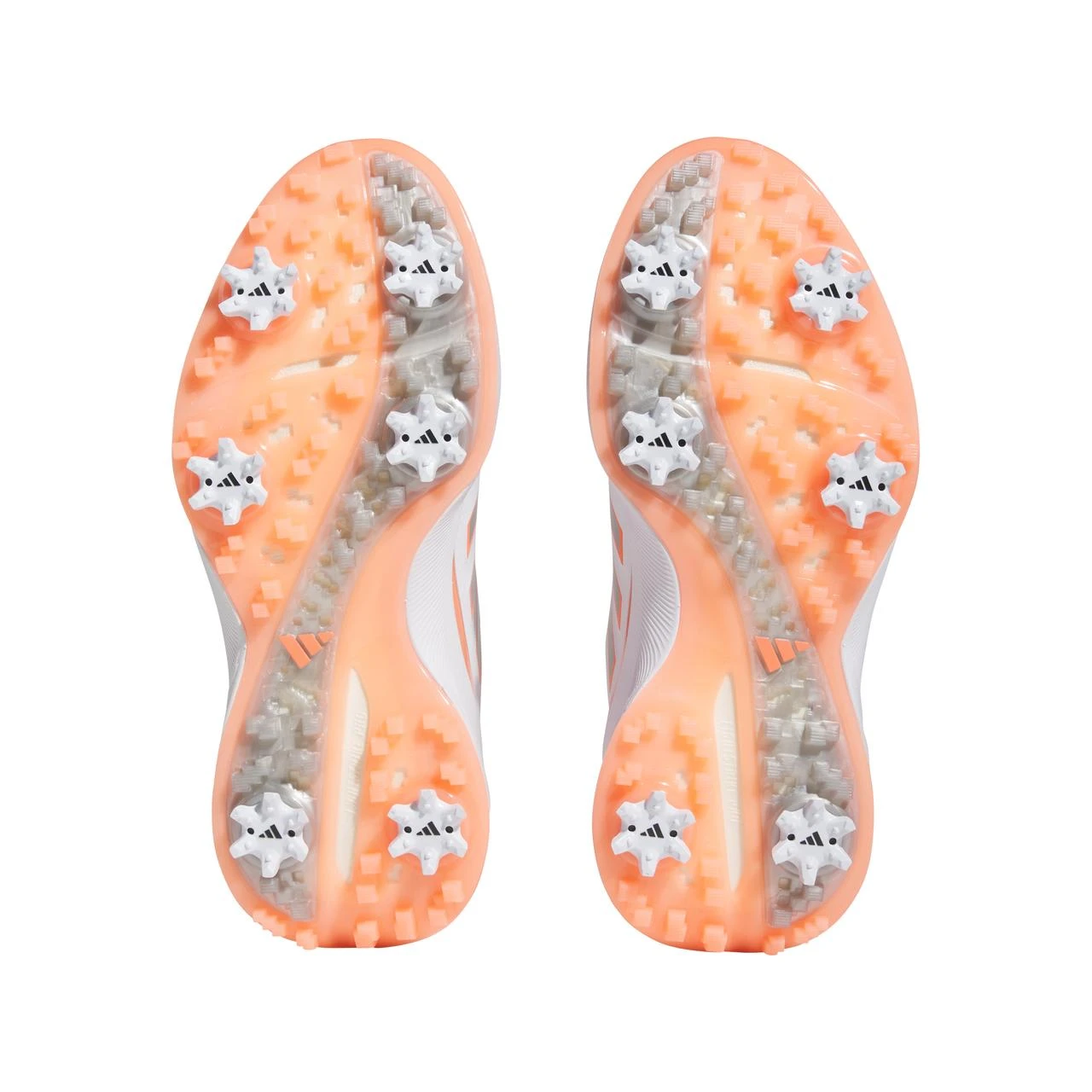 ADIDAS Women's ZG23 Spiked Golf Shoe - White/Peach 2 ADIDAS Women's ZG23 Spiked Golf Shoe - White/Peach - Image 2