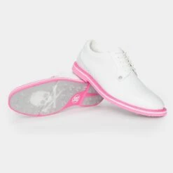 G/FORE Men's Brogue Heel Gallivanter Spikeless Golf Shoe - White/Pink 11 G/FORE Men's Brogue Heel Gallivanter Spikeless Golf Shoe - White/Pink -Best Golf Pink 11