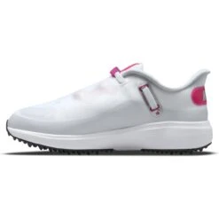 Nike Women's React Ace Tour Spikeless Golf Shoe - White/Pink -Best Golf Pink 16