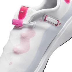 Nike Women's React Ace Tour Spikeless Golf Shoe - White/Pink -Best Golf Pink 18