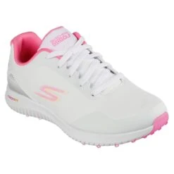 Skechers Women's Go Golf Max 2 Spikeless Golf Shoe - White/Pink -Best Golf Pink 24