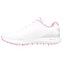Skechers Women's Go Golf Max 2 Spikeless Golf Shoe - White/Pink -Best Golf Pink 25