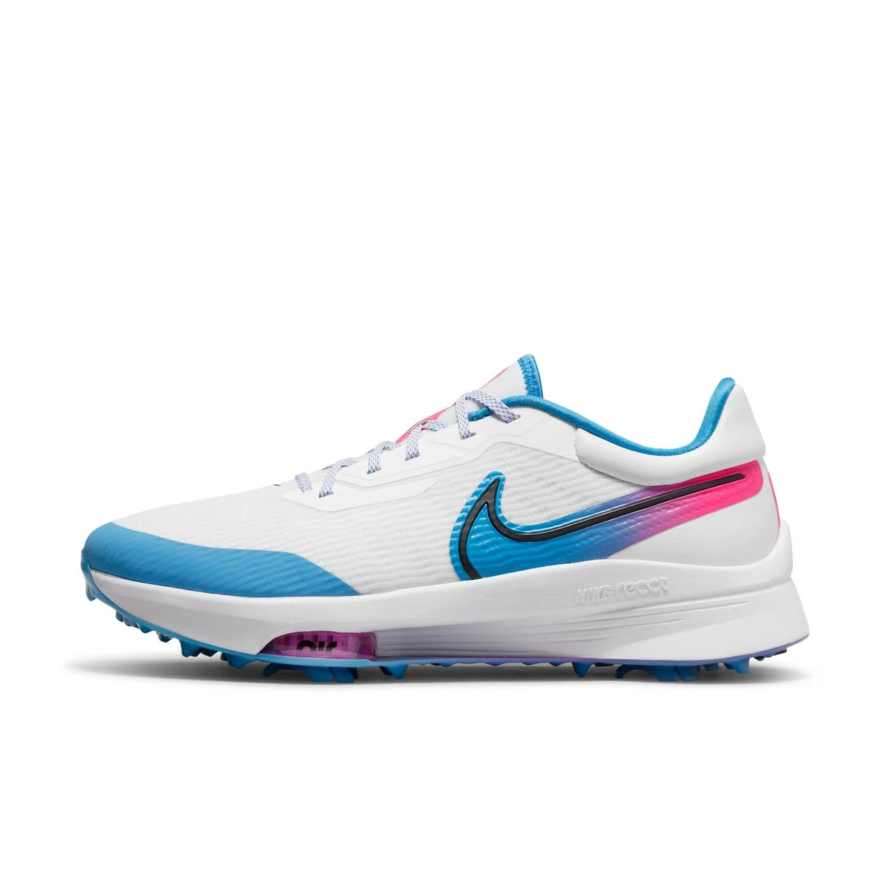 Nike Air Zoom Infinity Tour NXT% Spikeless Golf Shoe - White/Blue/Pink 8 Nike Air Zoom Infinity Tour NXT% Spikeless Golf Shoe - White/Blue/Pink - Image 8