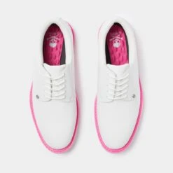 G/FORE Men's Brogue Heel Gallivanter Spikeless Golf Shoe - White/Pink 8 G/FORE Men's Brogue Heel Gallivanter Spikeless Golf Shoe - White/Pink -Best Golf Pink 8