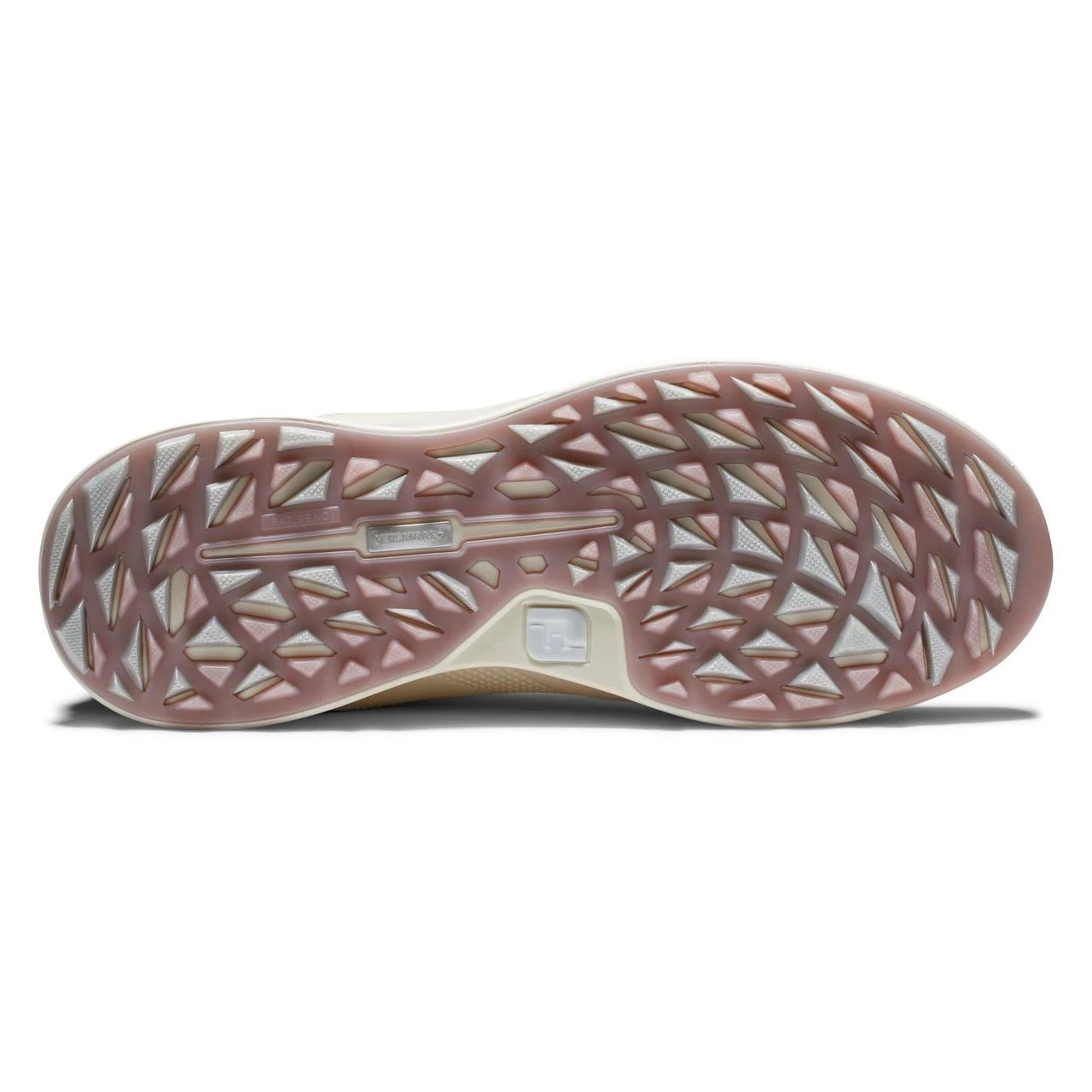 FootJoy Women's Stratos Spikeless Golf Shoe - Beige/Purple 2 FootJoy Women's Stratos Spikeless Golf Shoe - Beige/Purple - Image 2