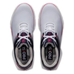 FootJoy Women's Pro SL Sport Spikeless Golf Shoe - White/Grey/Red -Best Golf Red 34