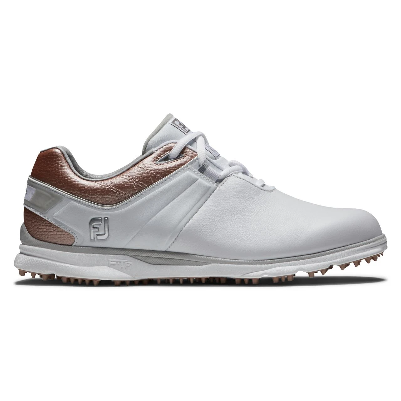 FootJoy Women's Pro SL Spikeless Golf Shoe - White/Rose Gold 1 FootJoy Women's Pro SL Spikeless Golf Shoe - White/Rose Gold