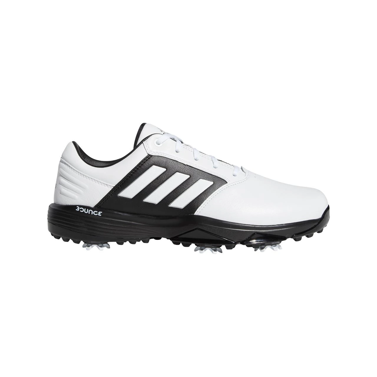 ADIDAS Men's 360 Bounce 2 Spiked Golf Shoe - White/Black/Silver 1 ADIDAS Men's 360 Bounce 2 Spiked Golf Shoe - White/Black/Silver