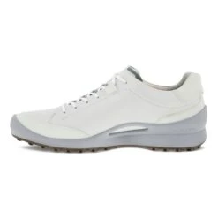 ECCO Men's Biom Hybrid 1.1 Spikeless Golf Shoe - White/Silver -Best Golf Silver 10