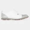 G/FORE Women's Cap Toe Gallivanter Spikeless Golf Shoe - White/Silver