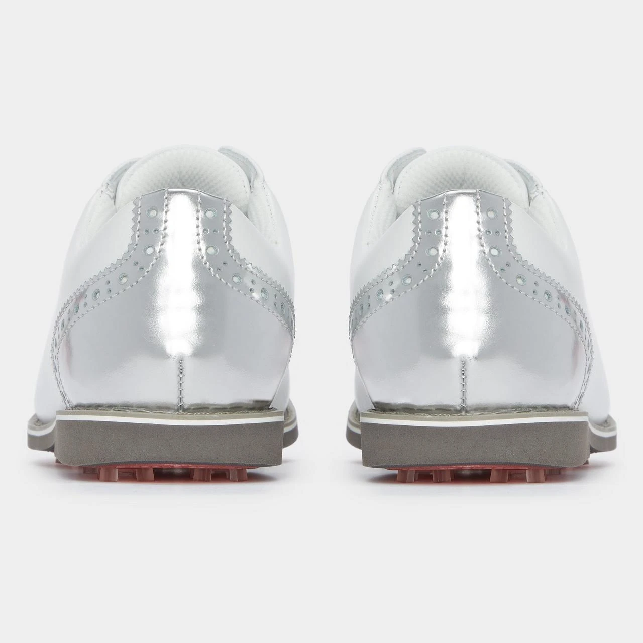 G/FORE Women's Cap Toe Gallivanter Spikeless Golf Shoe - White/Silver 4 G/FORE Women's Cap Toe Gallivanter Spikeless Golf Shoe - White/Silver - Image 4