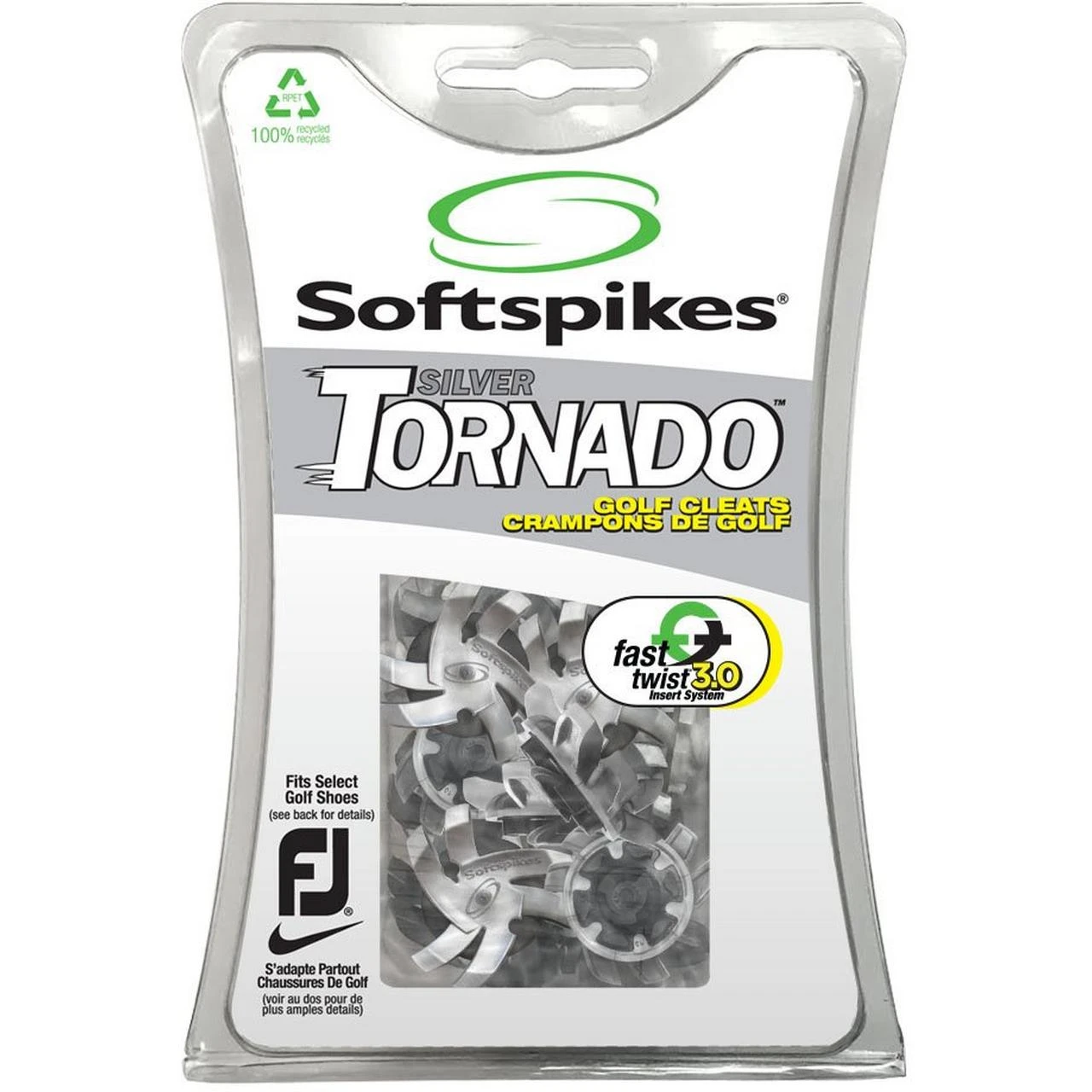 Silver Tornado Spikes 18 Pack - Tour Lock 1 Silver Tornado Spikes 18 Pack - Tour Lock