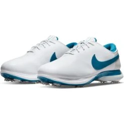 Nike Men's Air Zoom Victory Tour 2 Spiked Golf Shoe - White/Teal -Best Golf Teal 13