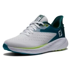 FootJoy Women's Flex XP Spikeless Golf Shoe - White/Teal -Best Golf Teal 3