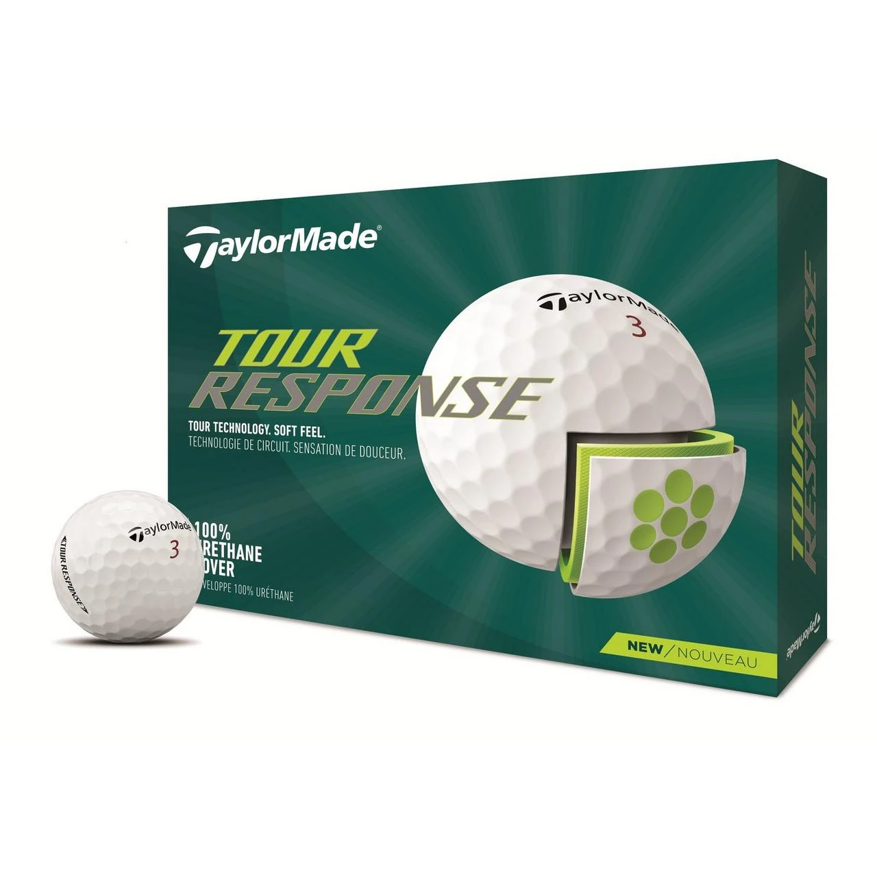 TaylorMade Tour Response Golf Balls - White 1 TaylorMade Tour Response Golf Balls - White