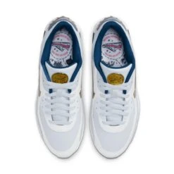 Nike Air Max 90 G NRG Spikeless Golf Shoe-Gold/Navy/White -Best Golf White 23