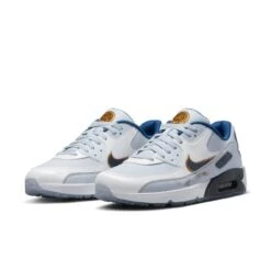 Nike Air Max 90 G NRG Spikeless Golf Shoe-Gold/Navy/White -Best Golf White 24