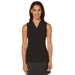 Women's Airflux Sleeveless Polo -Best Golf Womens Airflux Sleeveless Polo 3